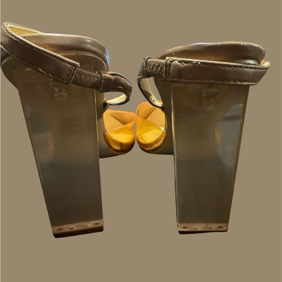 Fashion Nova Tan Clear Block Heels - Size 10 - Picture 4 of 9